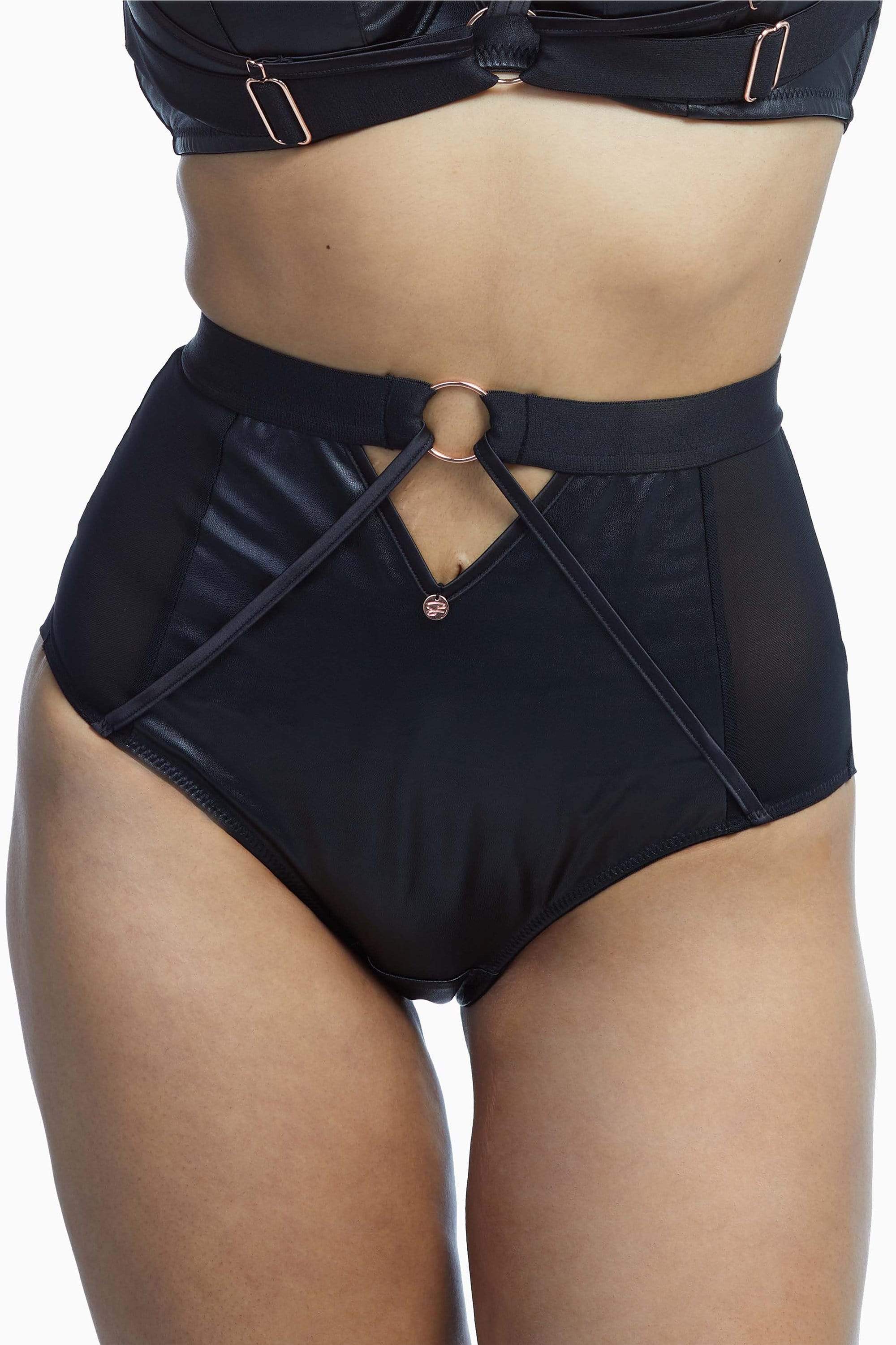 Scantilly Harnessed High Waist Brief Black