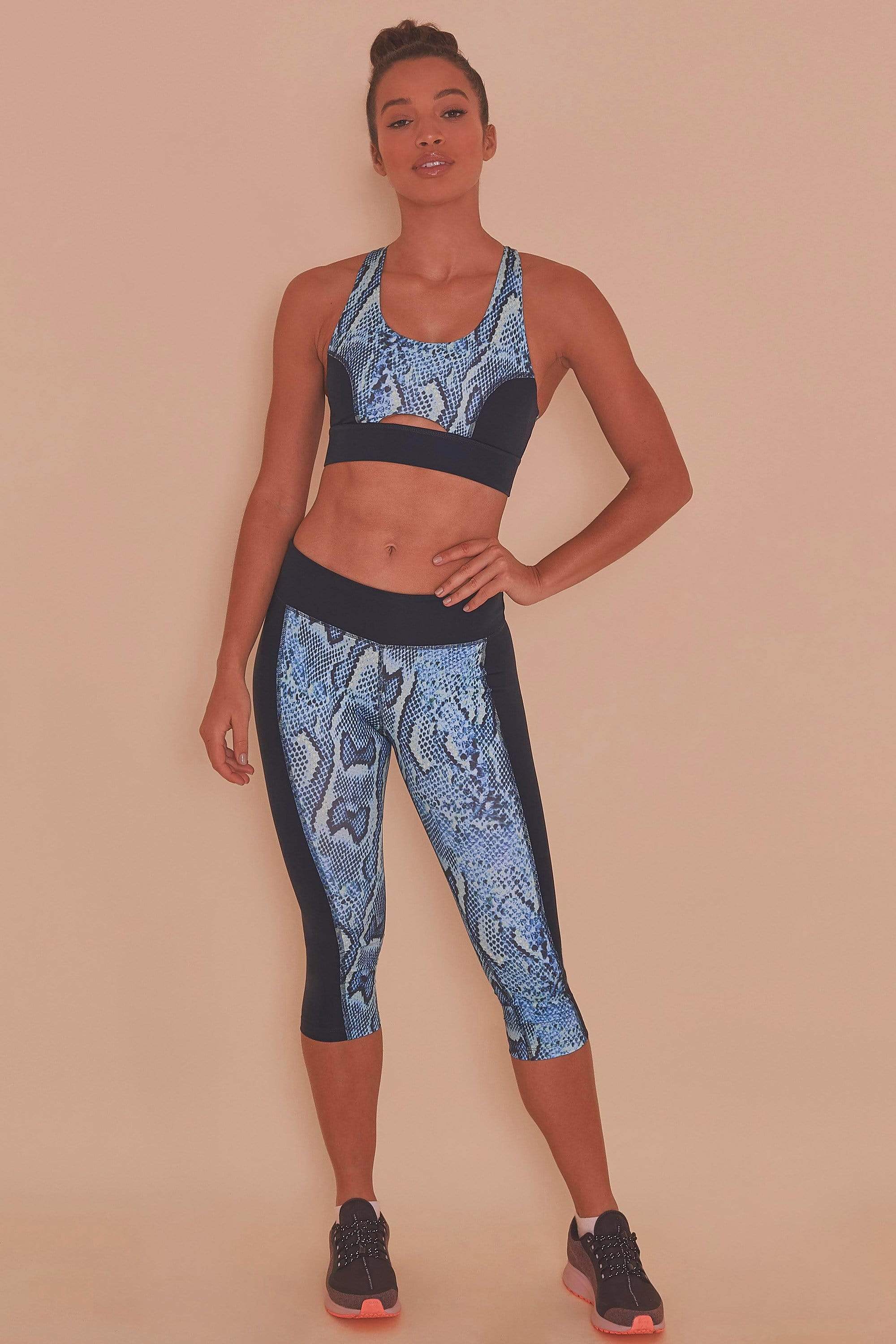 Printed Crop Leggings Snake