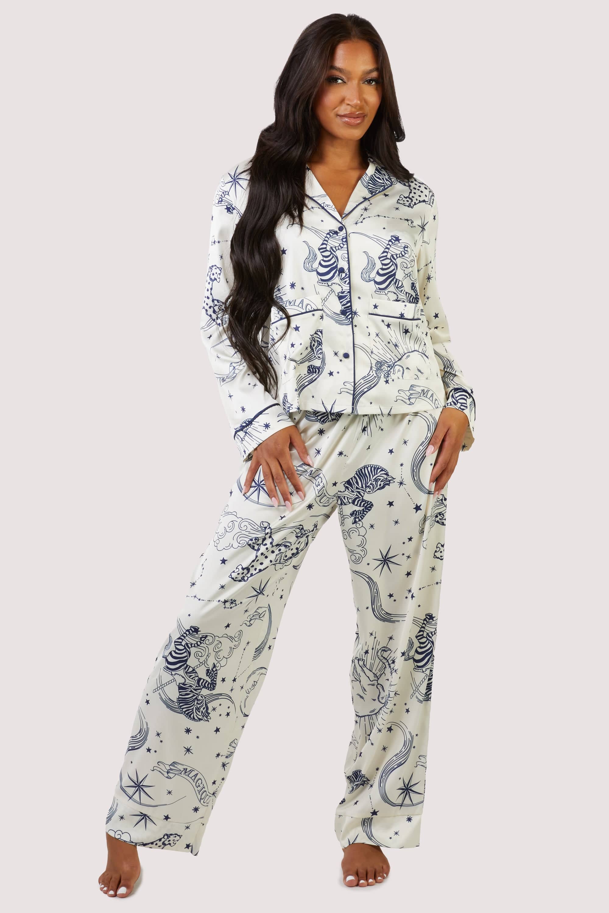 Celestial Long Sleeved Pyjama Set UK 16
