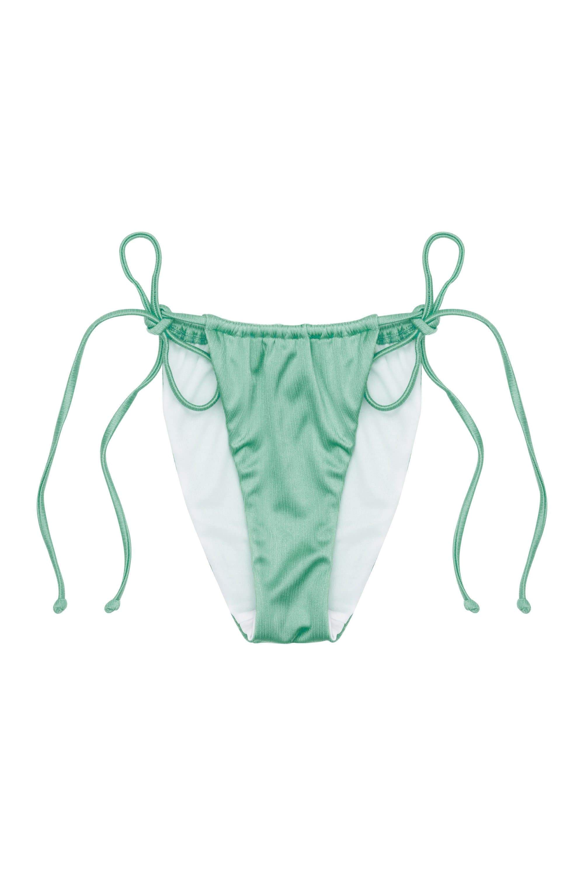 High shine tie side brief mint