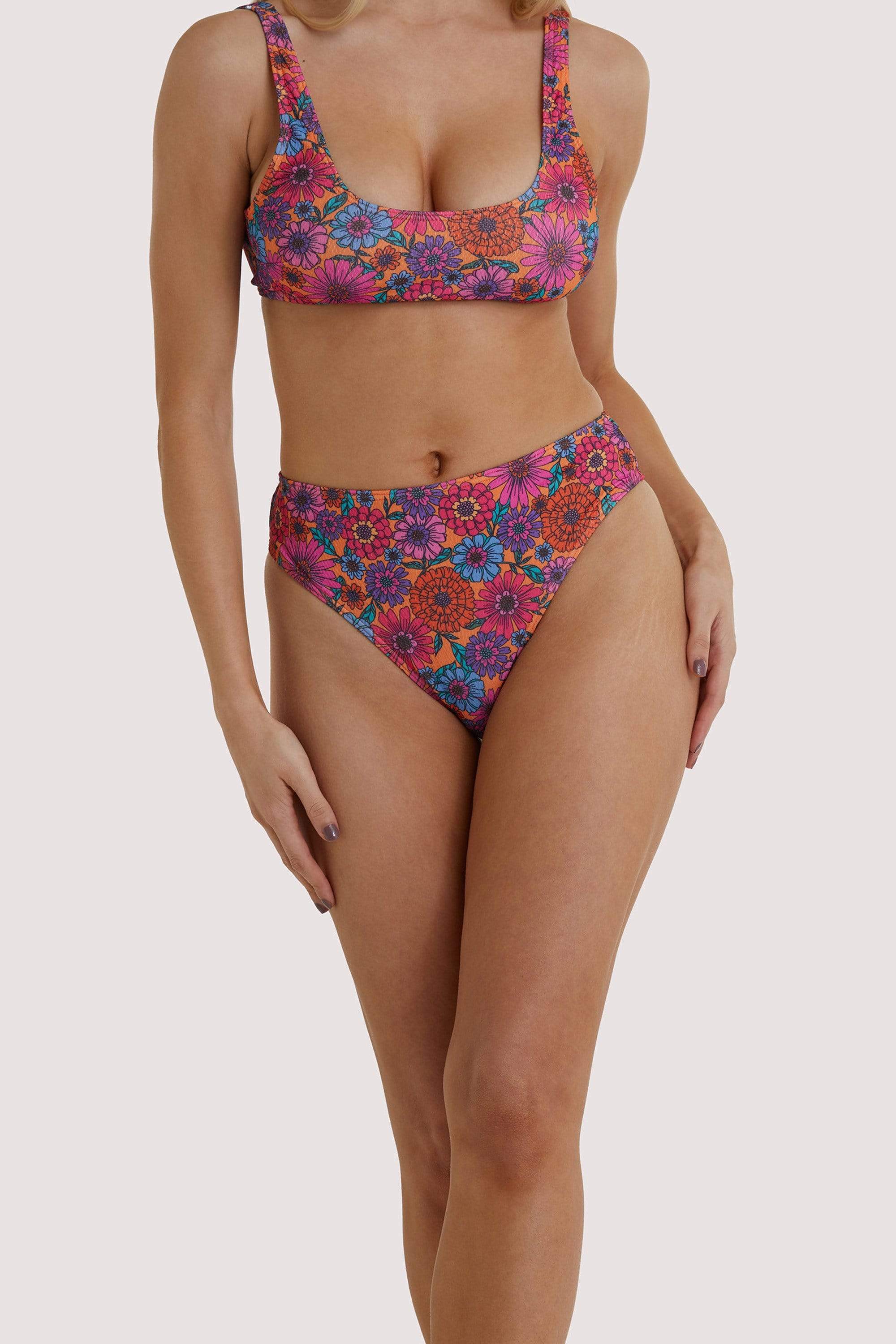 Scarlett Floral High Leg High Waist Bikini Brief