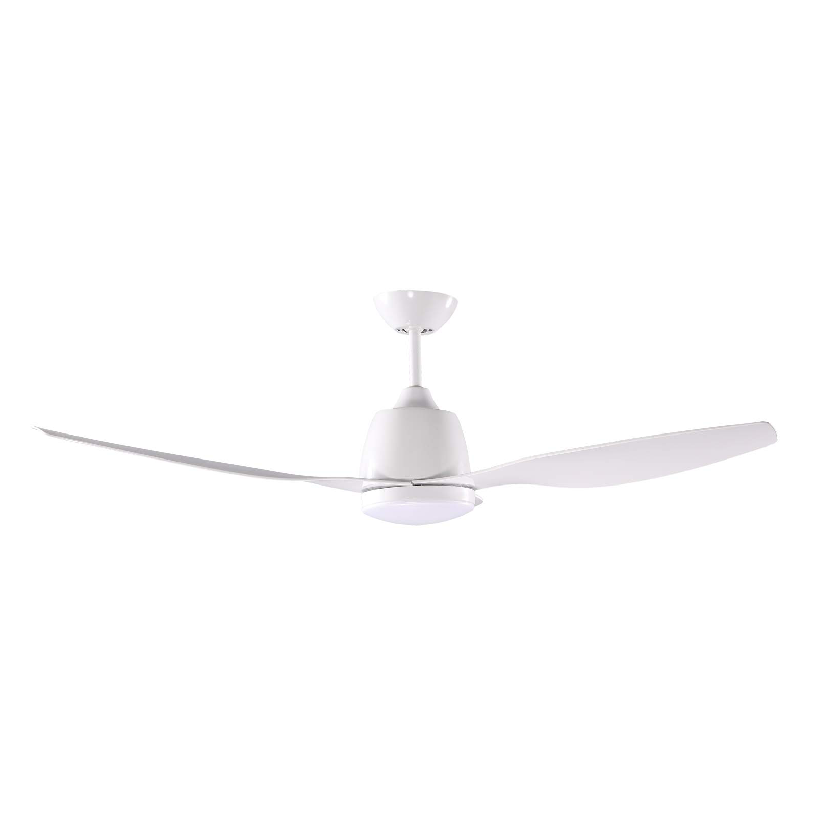 Flush Mount Ceiling Fan with LED Light 52" 65W White ...