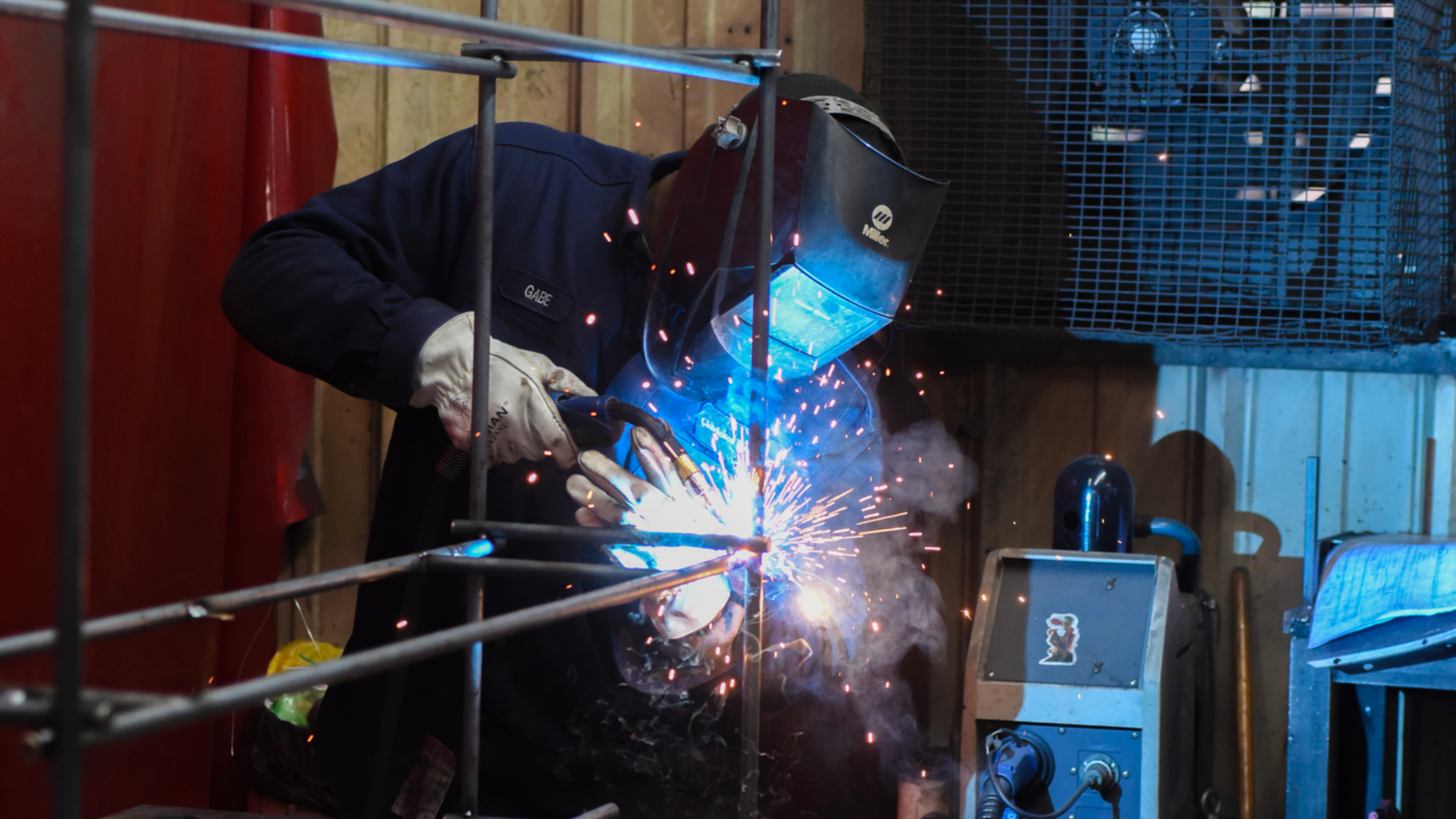 Craftsman making a Charleston Forge piece