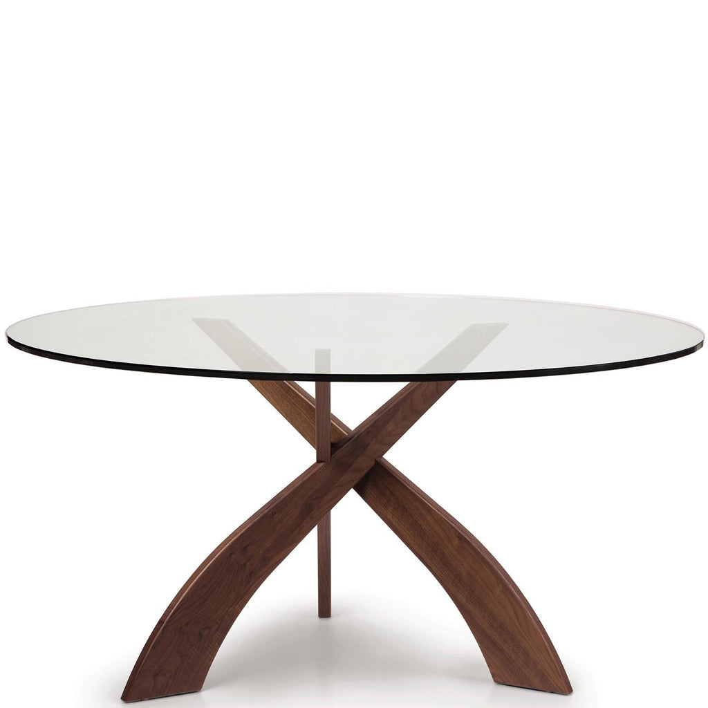 Entwine 60 Round Glass Top Table Copeland Urban Natural Home