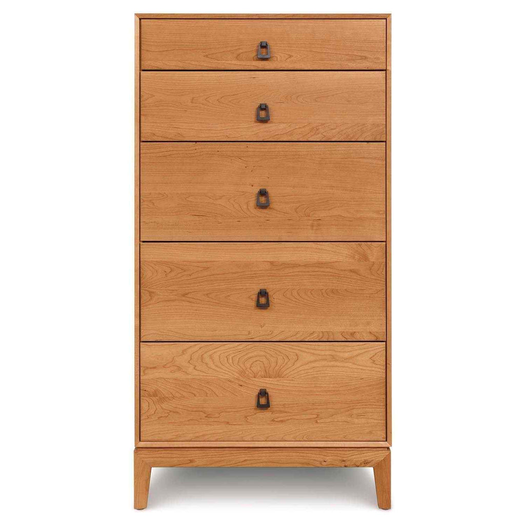 Mansfield Five Drawer Narrow Dresser In Cherry Copeland Urban Natural Home Furnishings