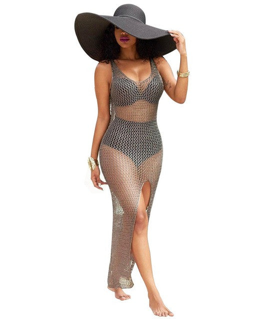 mesh dress beach cover up