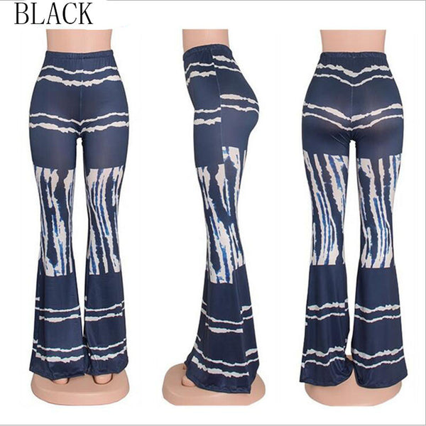 Tie Dye Style Pattern Bell Bottom Pants – Ashlays