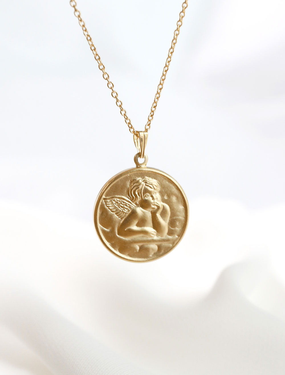 9k Gold Guardian Angel Pendant and Chain Luxury Gift With Extraordinary  Detail. -  Canada