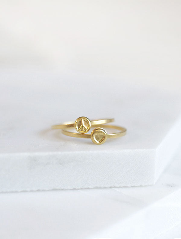 peace & love rings . set of 2 – kindlingandco