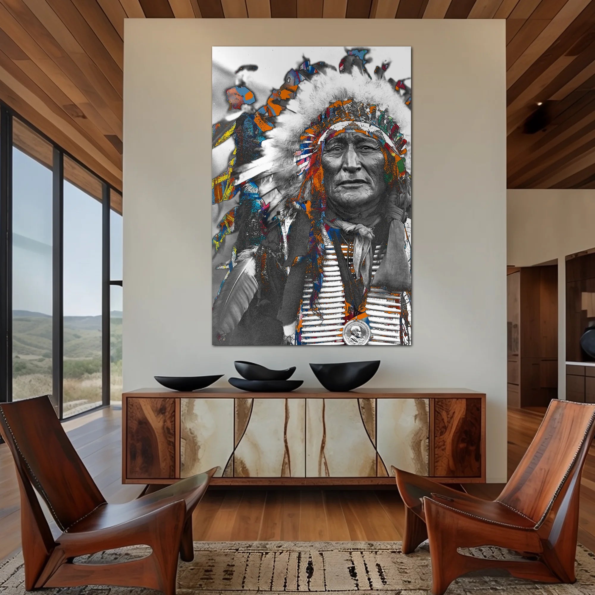 Iron Shell Western Canvas – Modern Cowboy Art with Contemporary Accents