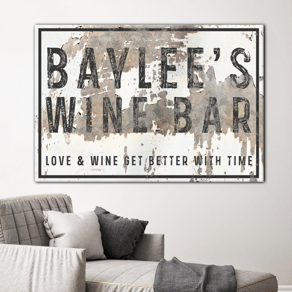 Personalized Vintage Bar Sign Canvas Art Personalized Farmhouse Deco Walls Of Wisdom