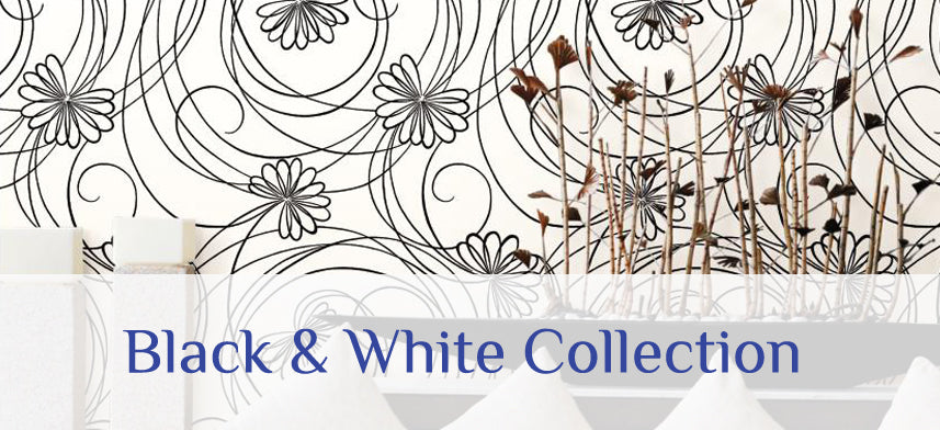 About Wall Decor's "Inspired By Color Black & White" Wallpaper Collection