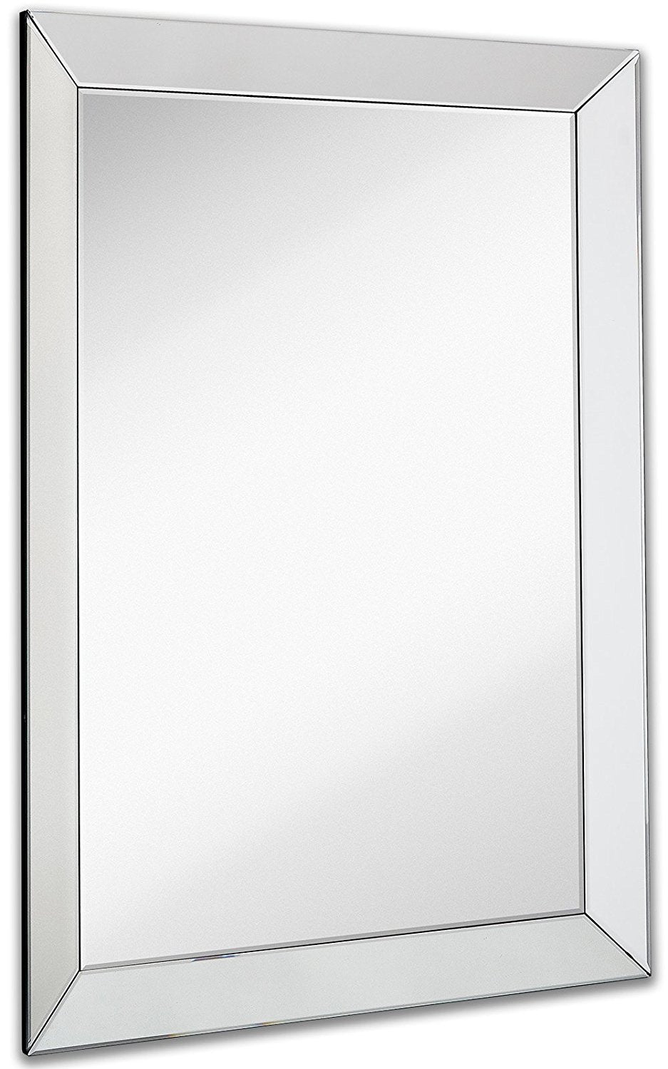 Mirrors Alma Crystal Glass Frame Silver Bevelled Wall Mirror 60cm X