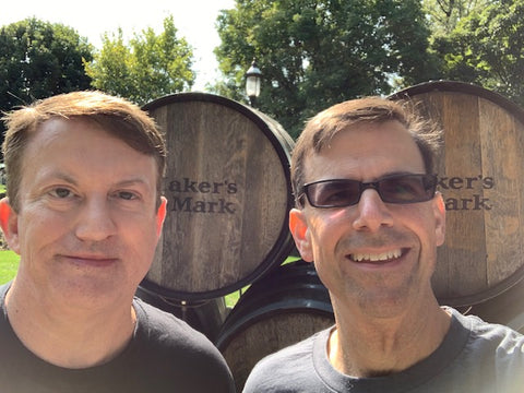 Picture of Richard Pappas and his best friend Marc, touring the Maker's Mark Distilleries 