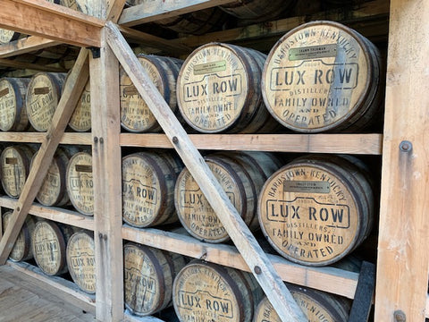 Picture of whiskey barrels from Lux Row Distillers