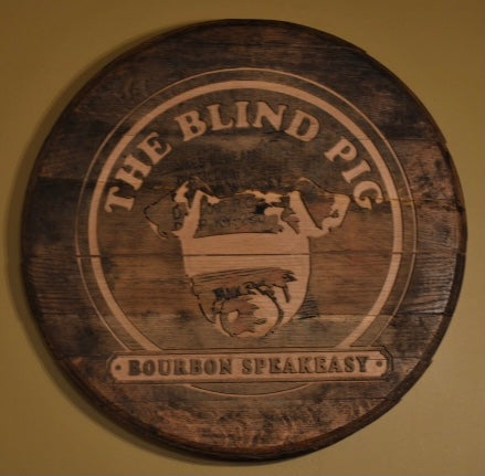Picture of a Sign for The Blind Pig Bourbon Speakeasy