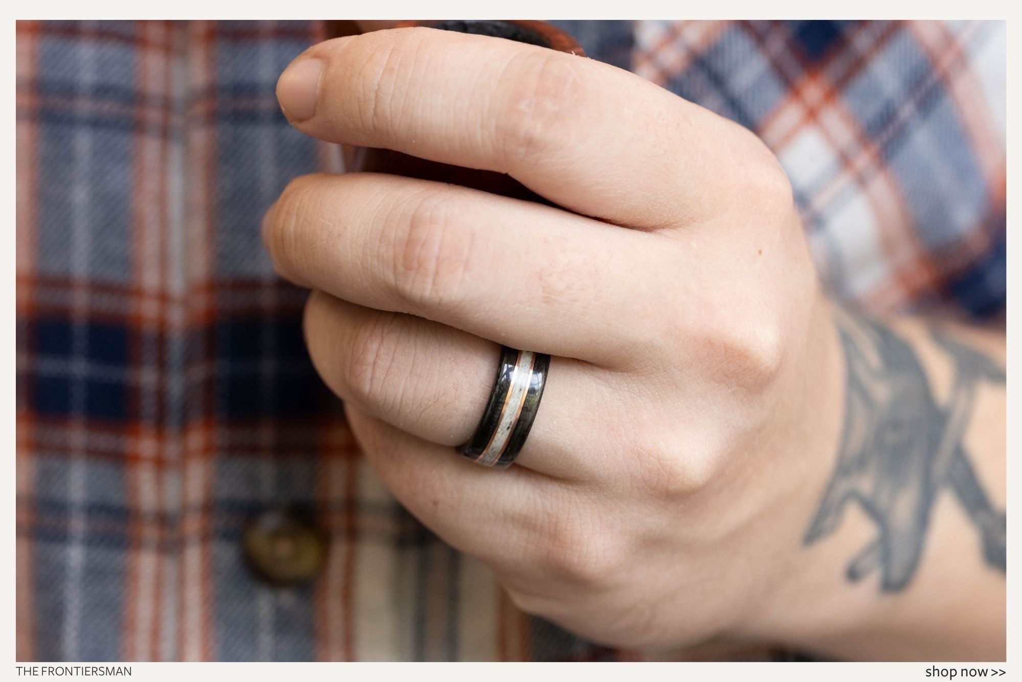 our-favorite-rugged-rustic-wedding-bands-for-him-frontiersman-whiskey-barrel-antler-ring-rustic-and-main-wedding-bands