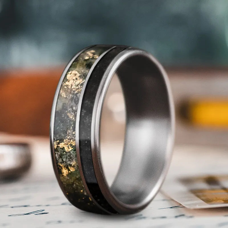 Custom Design - 2-Inlay Offset Ring 12jTKdtOZnNbwSdRKmwKl8Bt