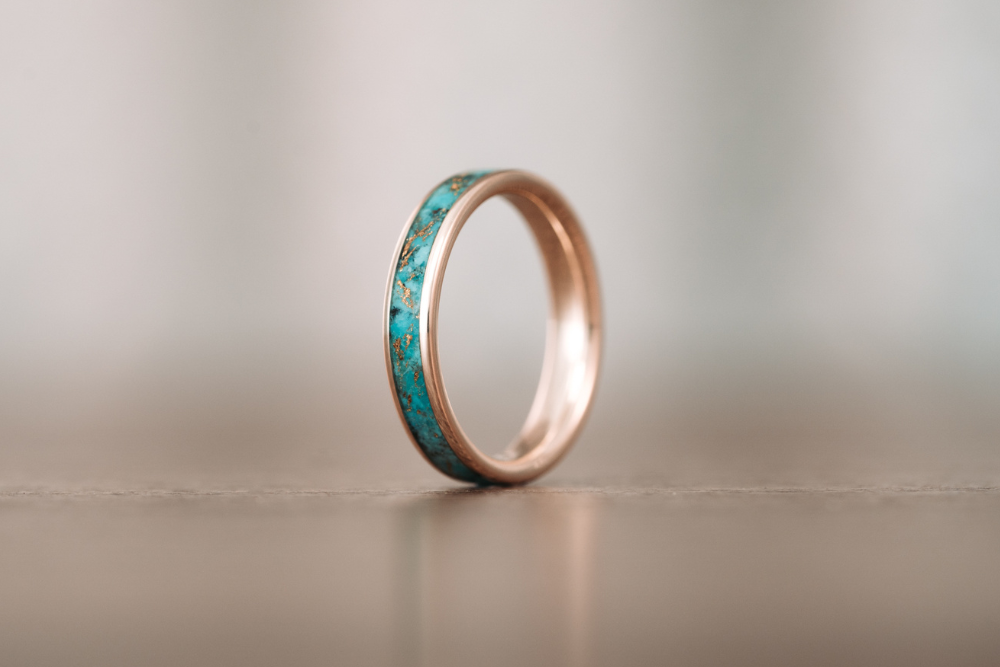solid-yellow-gold-stackable-ring-turquoise-phoenix--10k-vs-14k-gold-what-you-need-to-know-rustic-and-main