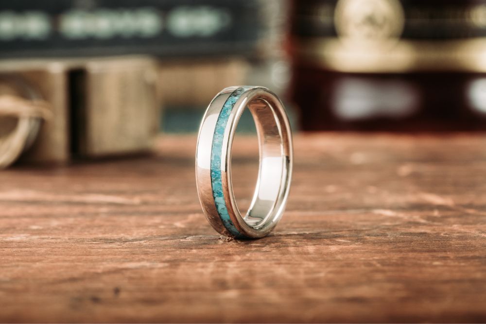 white-gold-mens-wedding-band-turquoise-odyssey-10k-vs-14k-gold-what-you-need-to-know-rustic-and-main