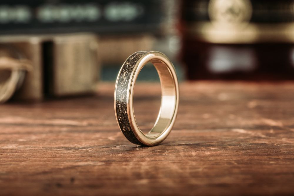 yellow-gold-ring-meteorite-stargazer-mens-wedding-band-10k-vs-14k-gold-what-you-need-to-know-rustic-and-main