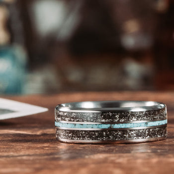 The Arizonan & O'Keeffe - Sterling Silver and Turquoise Western Weddin –  Rustic and Main