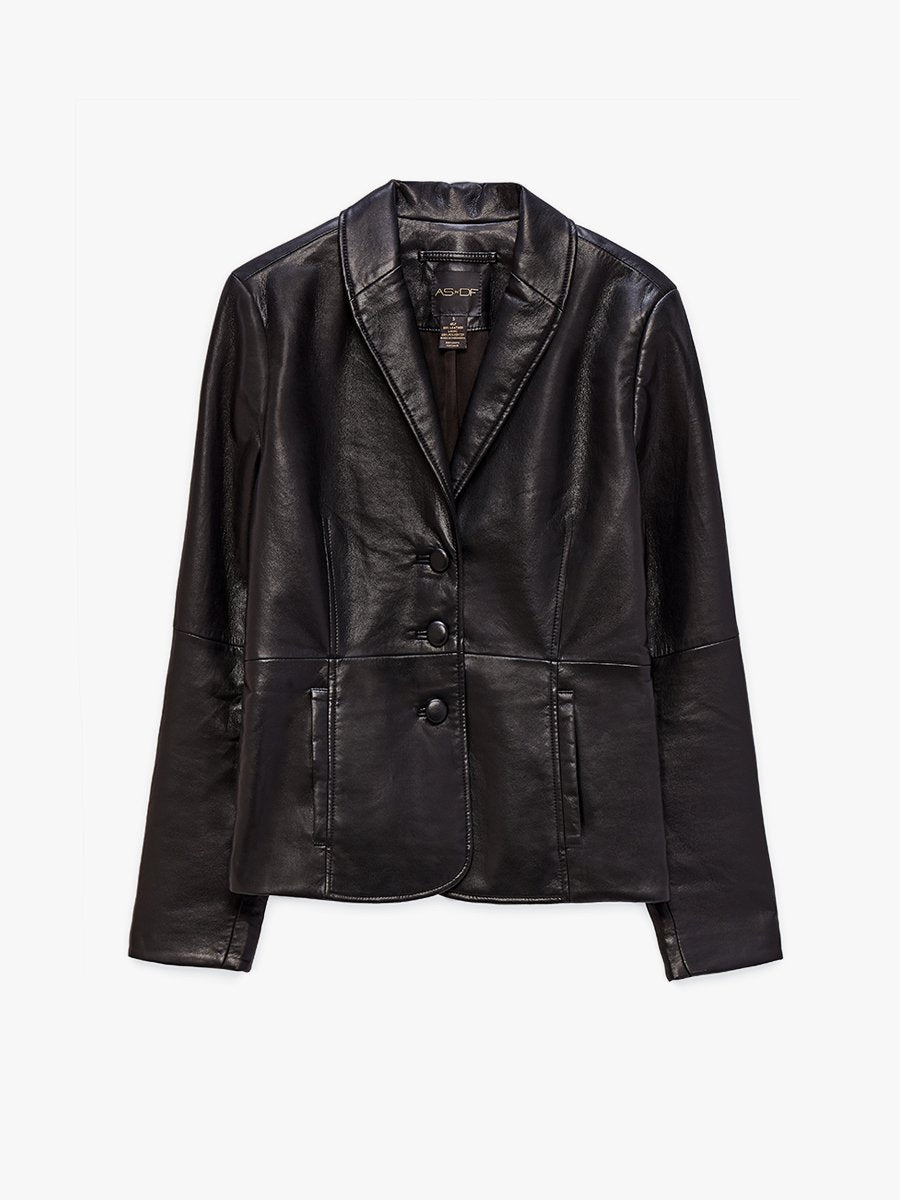 DENISE RECYCLED LEATHER BLAZER