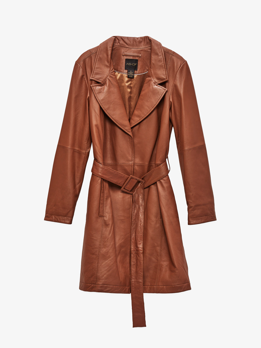 CRAWFORD RECYCLED LEATHER TRENCH