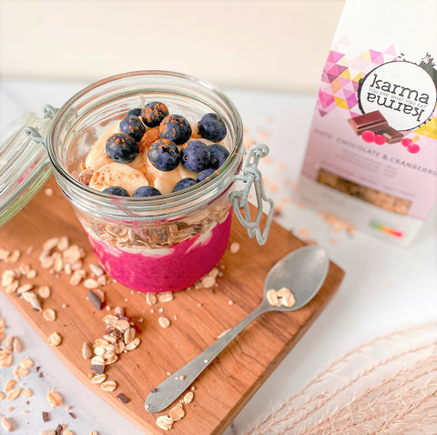 beetroot chocolate overnight oats