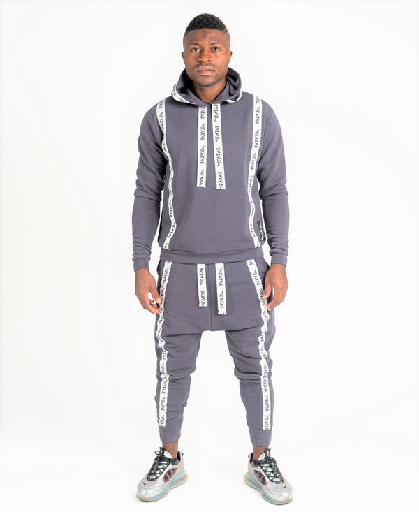 Grey tracksuit with logo design - Fatai Style