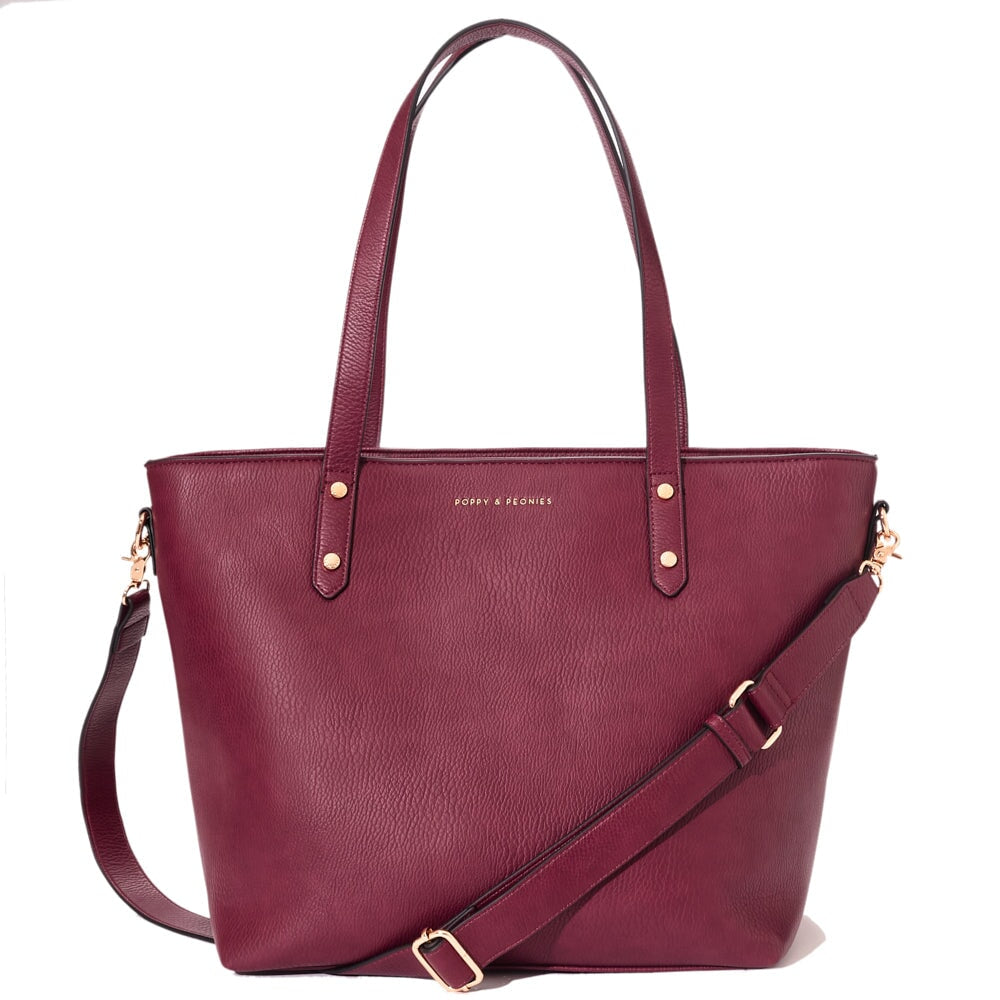 GO-GETTER TOTE berry - Poppy  Peonies product image