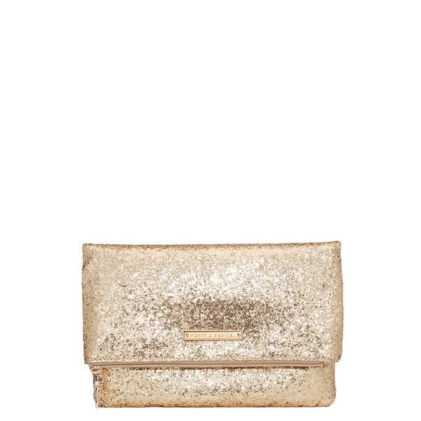 the RUBY CLUTCH gold glitter – Poppy & Peonies