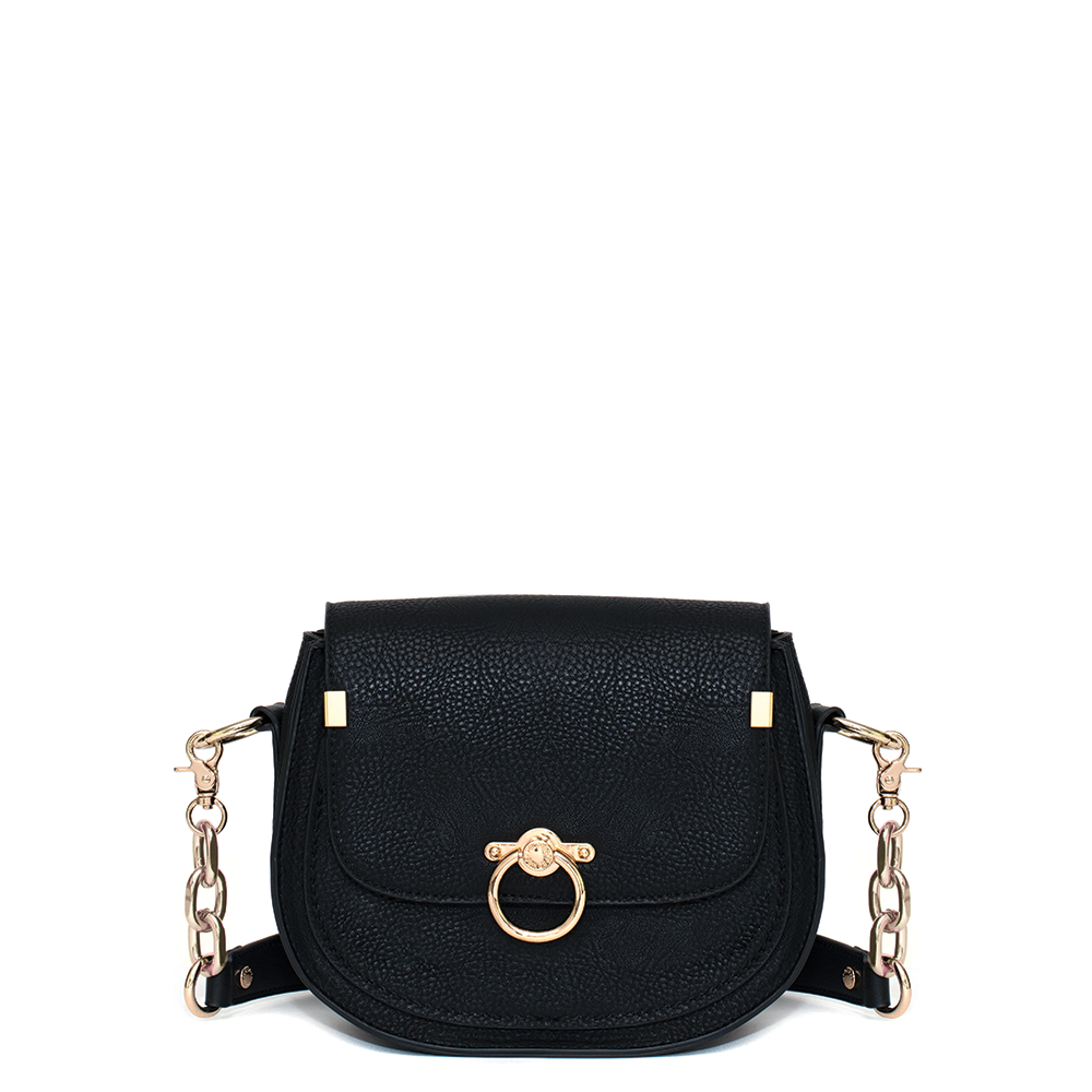 the SADDIE SADDLE BAG black – Poppy & Peonies