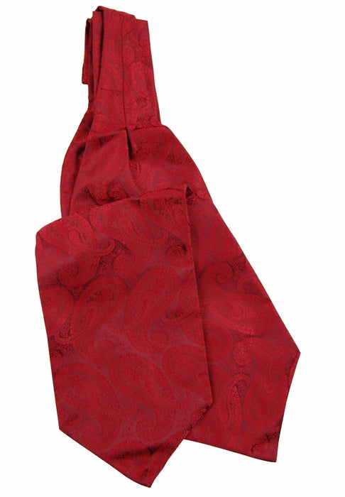 Paisley Ascot Tie in Red
