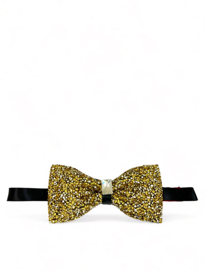 Formal Glitter Bow Tie in Gold 