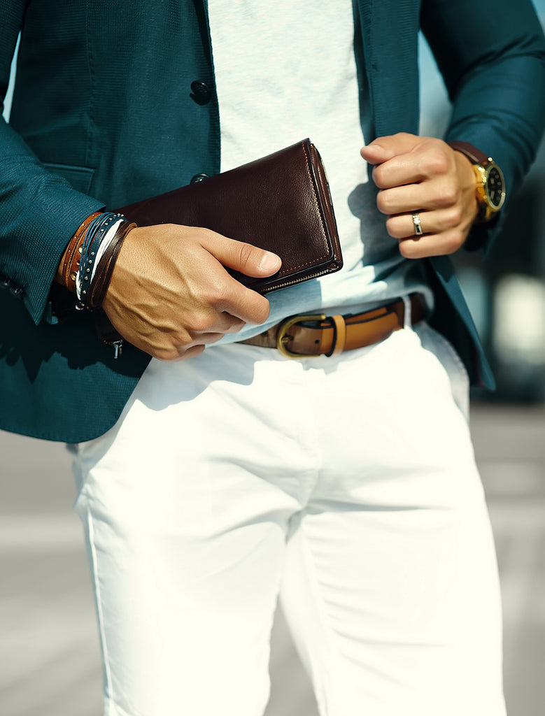 brown belts with Suits