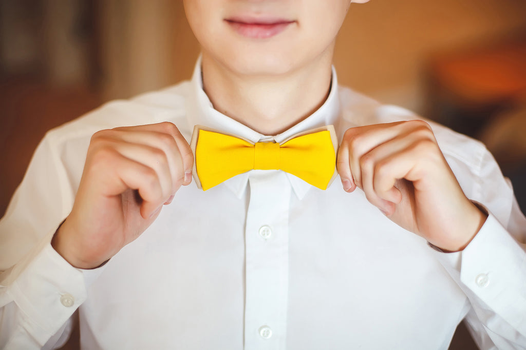 Yellow bow ties for men and boys