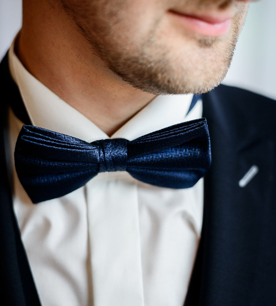 Classic Red Silk Bow Tie and Pocket Square