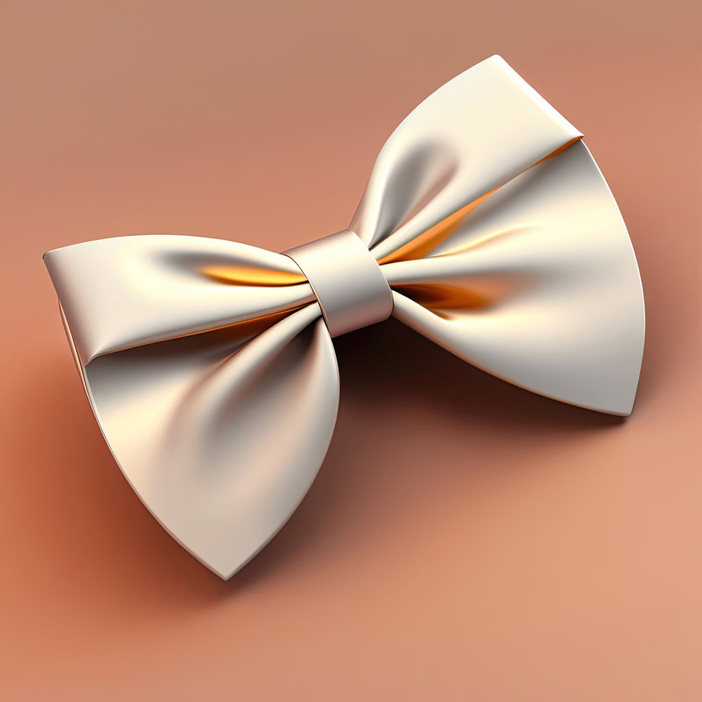 Champagne and ivory colored bow ties