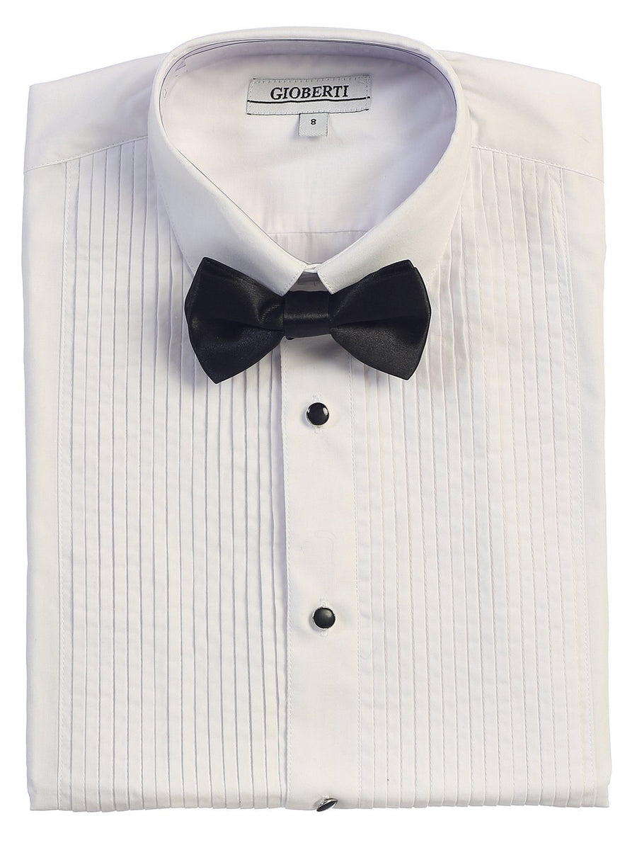 White Tuxedo Boys Dress Shirt | Paul Malone