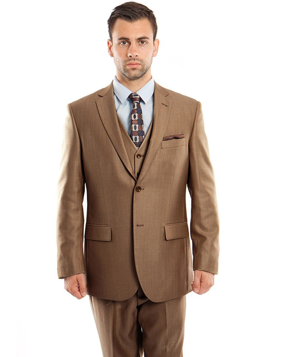 Brown Blended 3-Piece Suit With Printed Vest at Rs 15085/piece in New Delhi