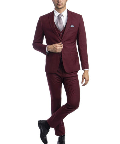 Wehilion Mens Suits Set Slim Fit Men 3 Piece Dress Suit Prom Blazer Wedding  Formal Jacket & Vest & Pants Navy Blue L - Walmart.com