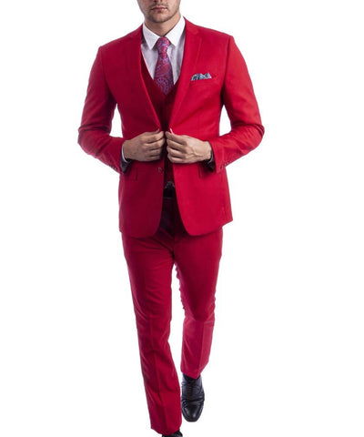 Men's 3 Piece Suit Classic Fit Business Tux Slim Fit Solid Suit Set-  Blazer, Pants, Vest-34,Beige at Amazon Men's Clothing store