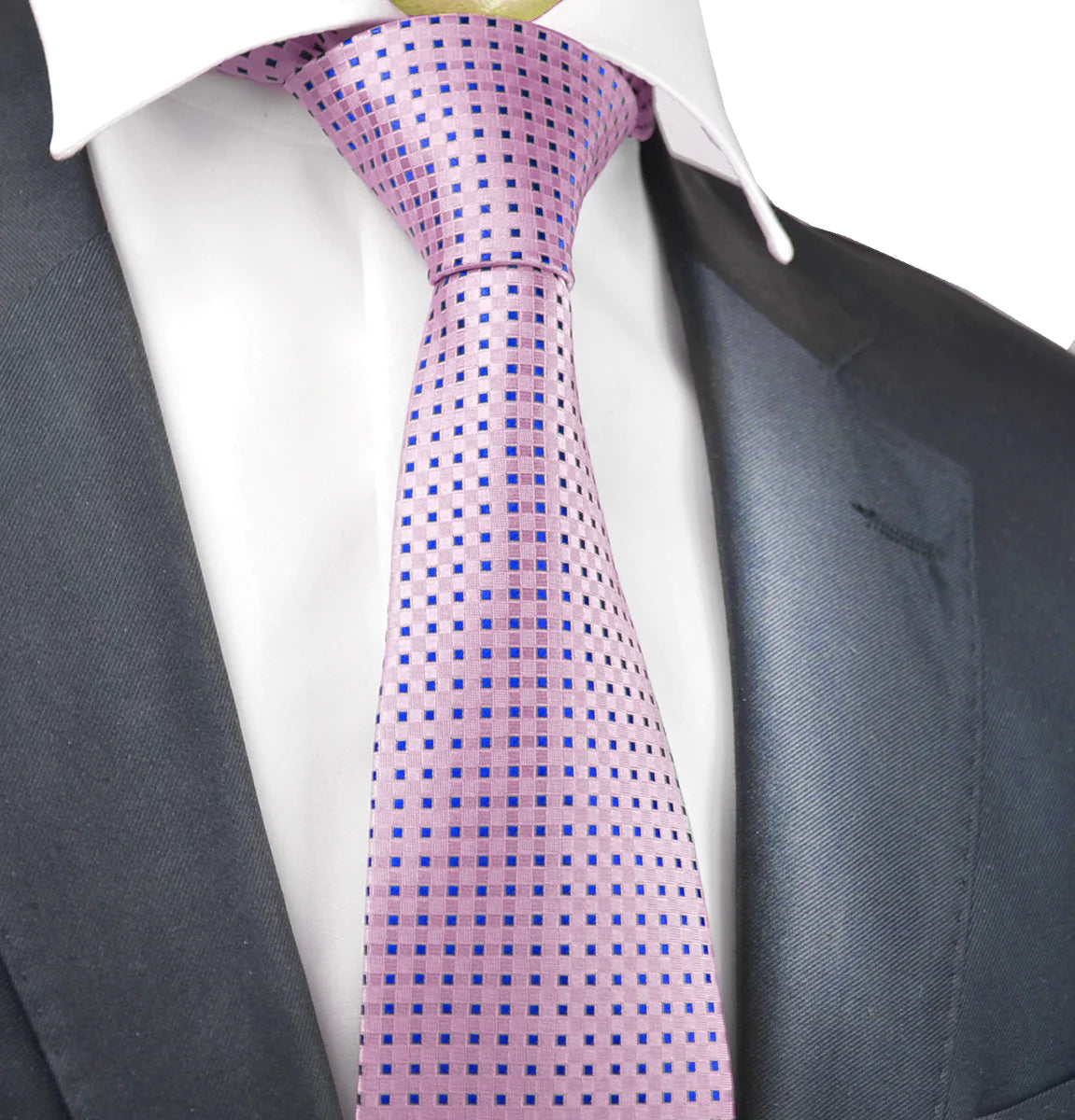 Pink Classic Diamond Patterned Tie - - u u u L . - L LI o n - 