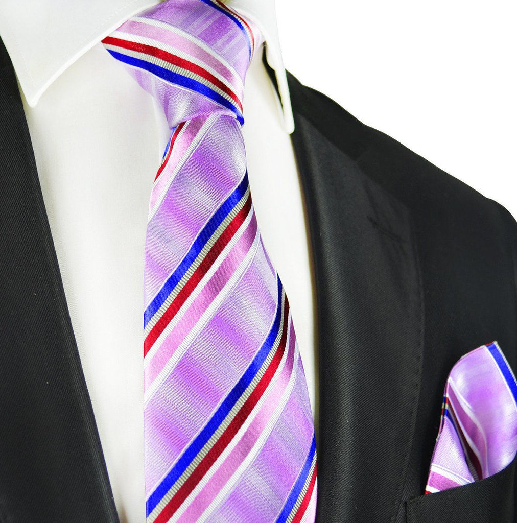 Silk tie Louis Vuitton Purple in Silk - 32088627