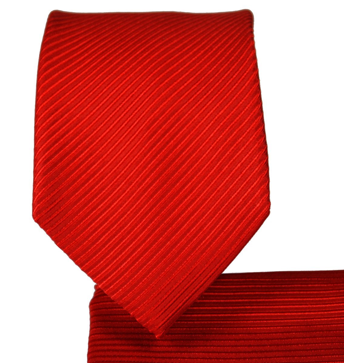 Solid Red Silk Bow Tie and Pocket Square
