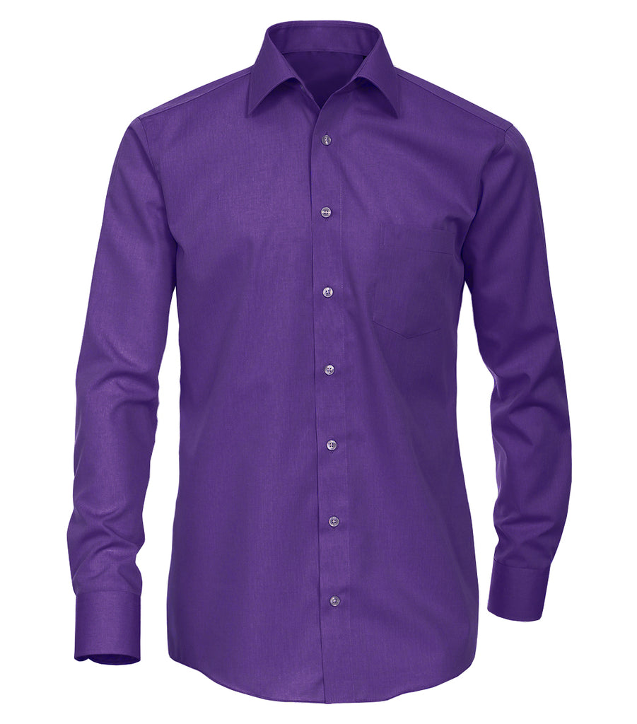 Slim Fit Paisley Cotton Shirt in Purple, Blue and Orange