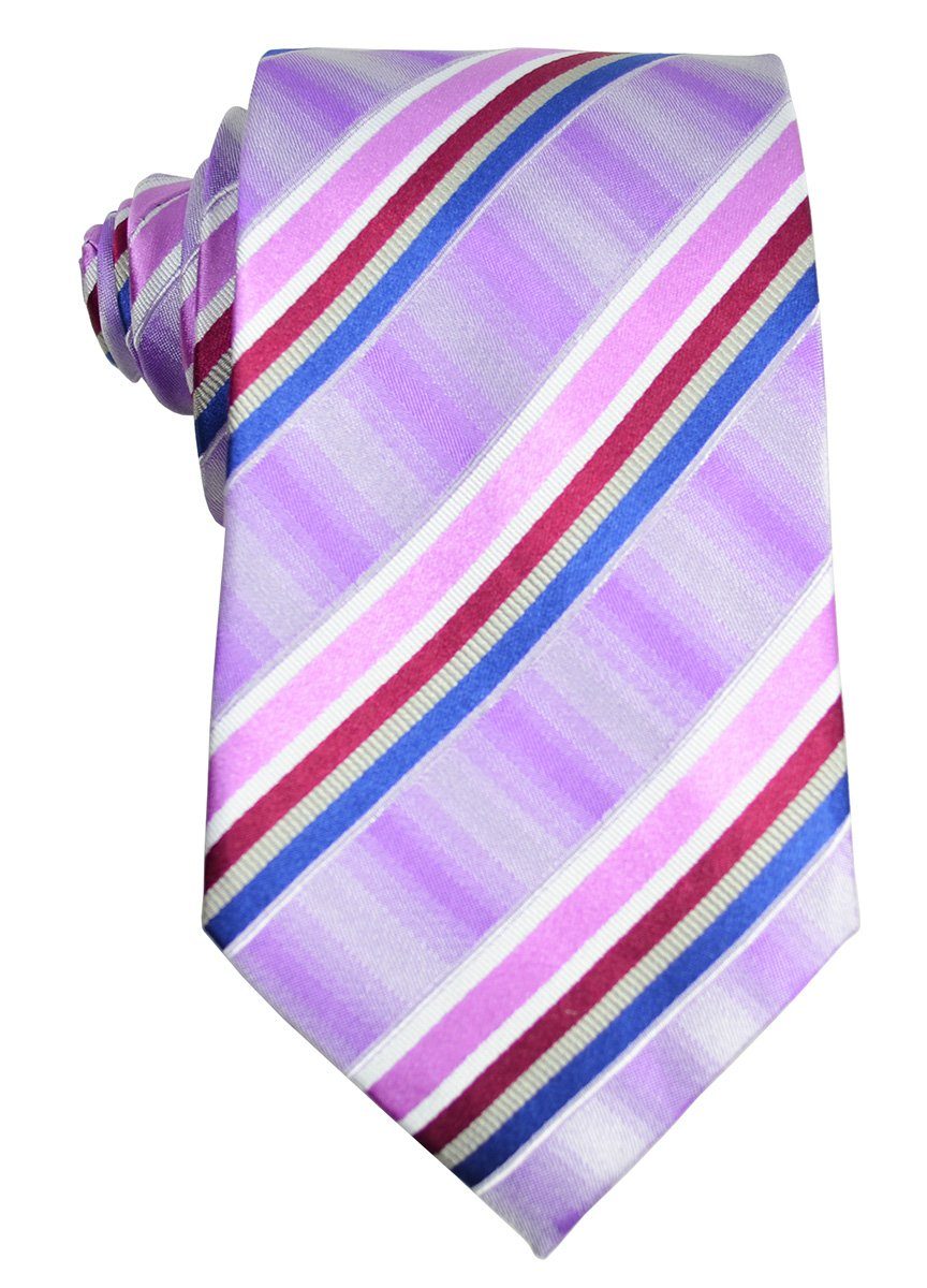 Purple and Black Silk Tie and Pocket Square | Paul Malone