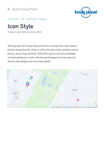 Lonely Planet article featuring Icon Style