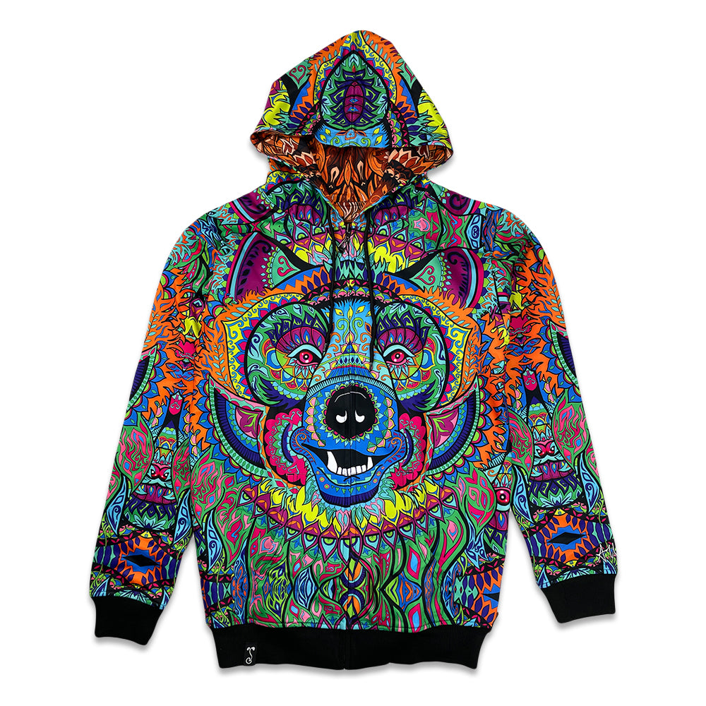 Image of Amanda Vela Bear V2 Reversible Zip Up Hoodie